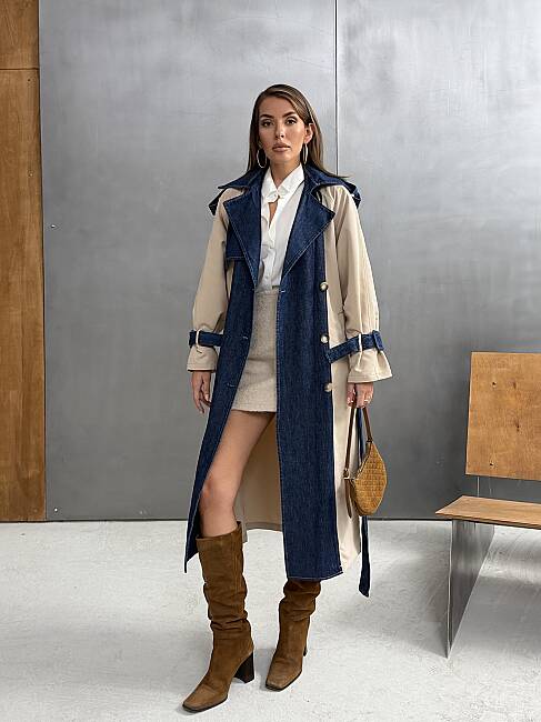 ALPINE Denim Garnili Trençkot 5456 - Bej - 2