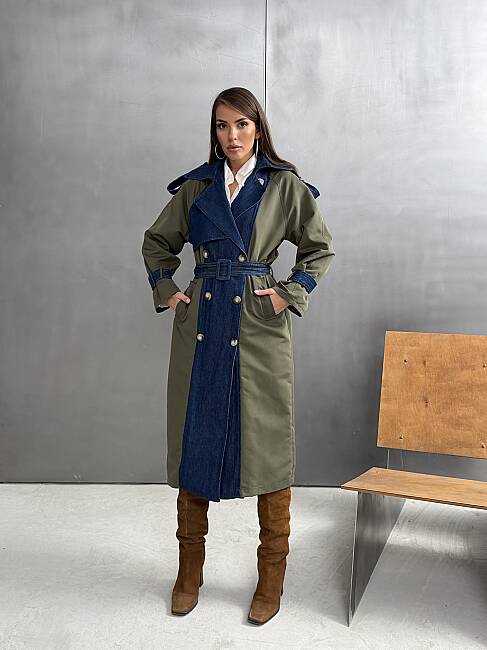 ALPINE Denim Garnili Trençkot 5456 - Haki - 6
