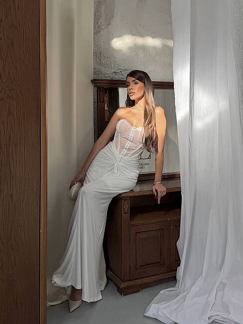 CHARLİNE Maxi Elbise 1331 - Pembe - 5