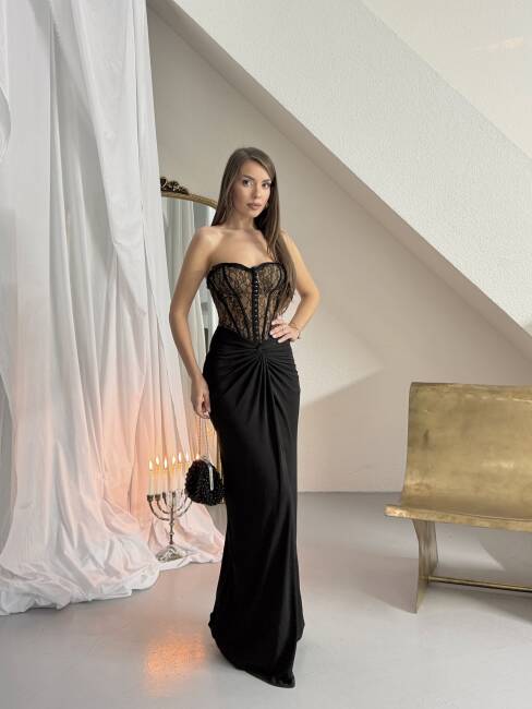 CHARLİNE Maxi Elbise 1331 - Siyah - 2