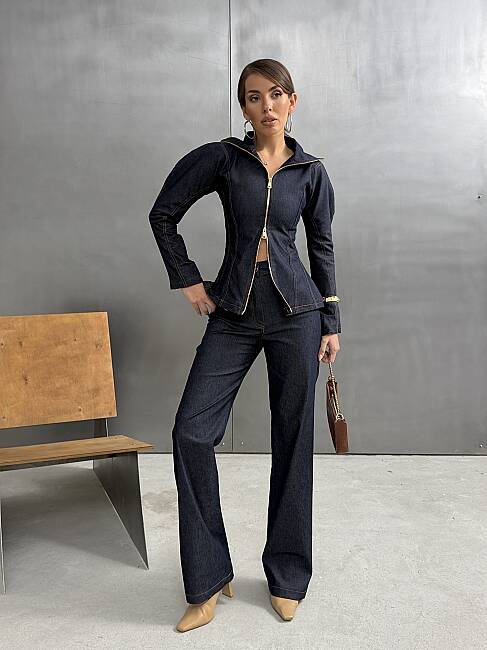 INNA Denim Takım 3198 - Lacivert - 1