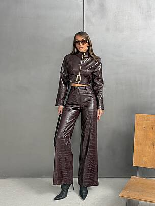 REGINA Deri Takım 3202 - Bordo 